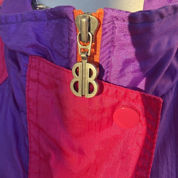Vintage 80s 90s Hot Pink, Purple, and Orange Windbreaker - Picture 3 of 10